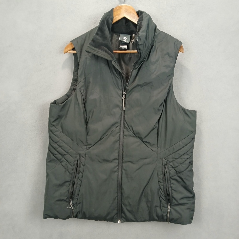 C9 By Champion Puffer Vest Womens 2XL Black Lined Mock Neck Full Zip Insulated